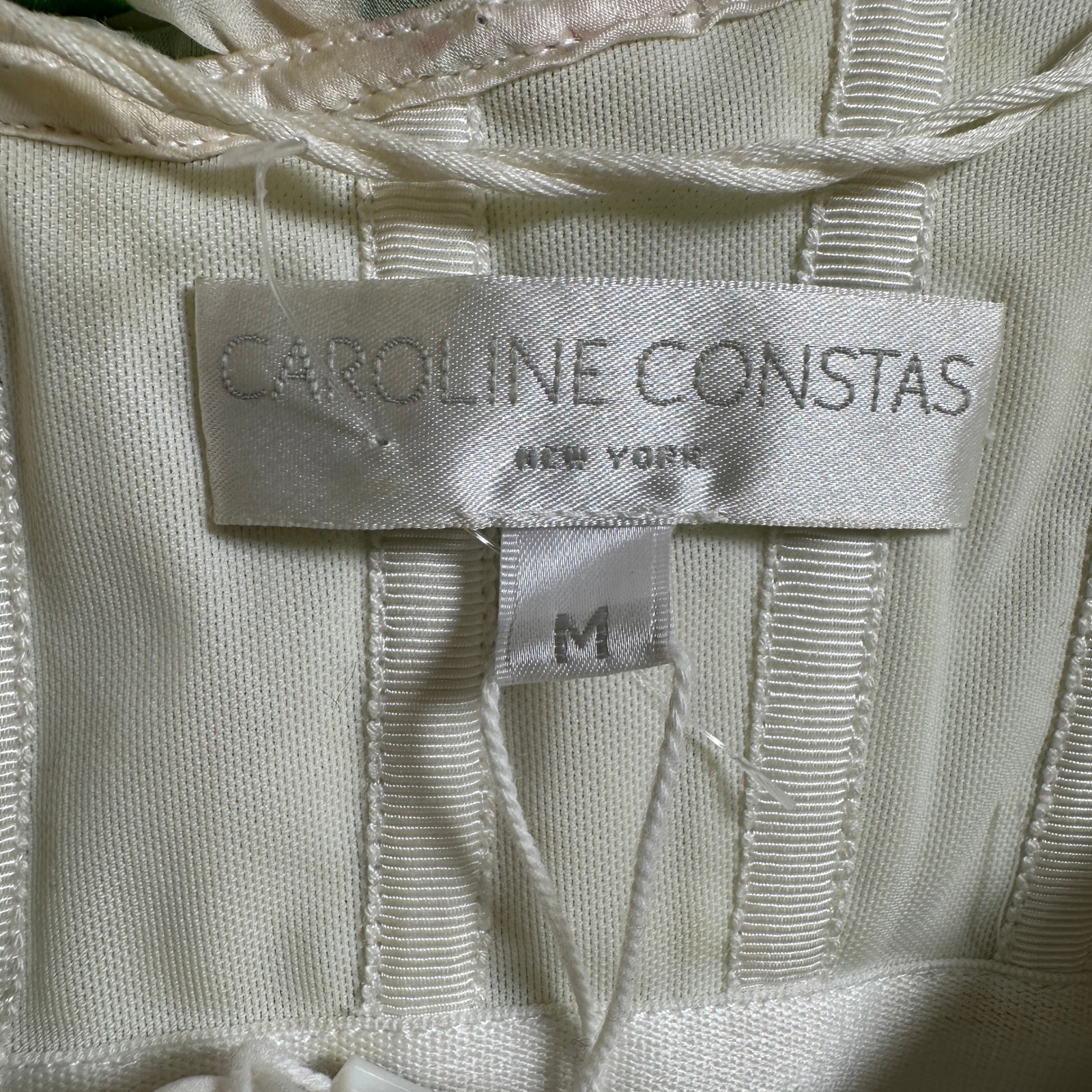 Nwt Caroline Constas Cleopatra Silk Mini Dress Red Floral Tiered Ruffle Corset M — image 3 of 8